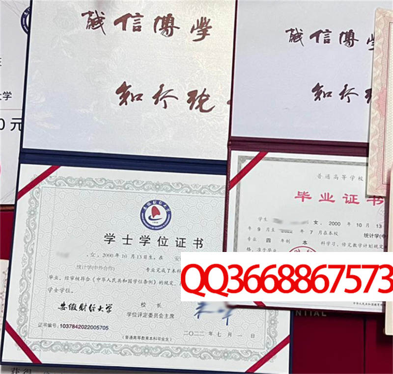 安徽财经大学2022年毕业证图片