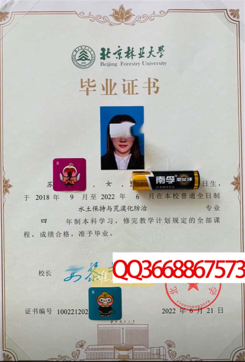 北京林业大学2022年毕业证样本