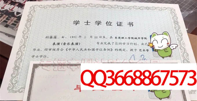 东莞理工学院城市学院2019年学位证样本