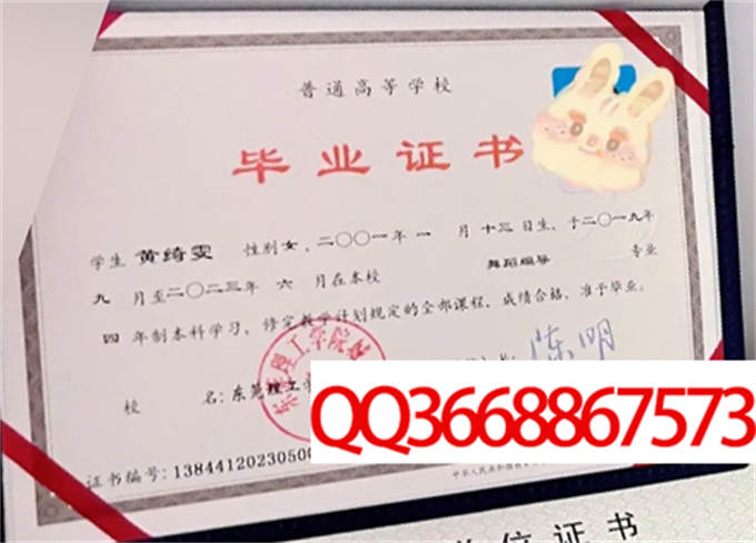 东莞城市学院2023毕业证样本