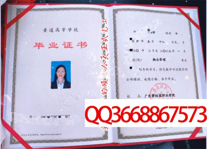 广东碧桂园职业学院2023毕业证样本