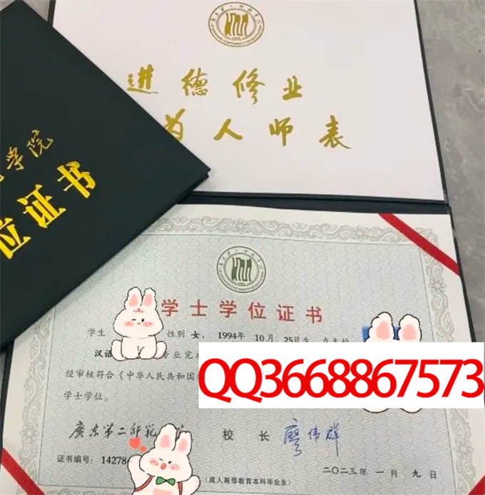 广东第二师范学院2023年学位证样本