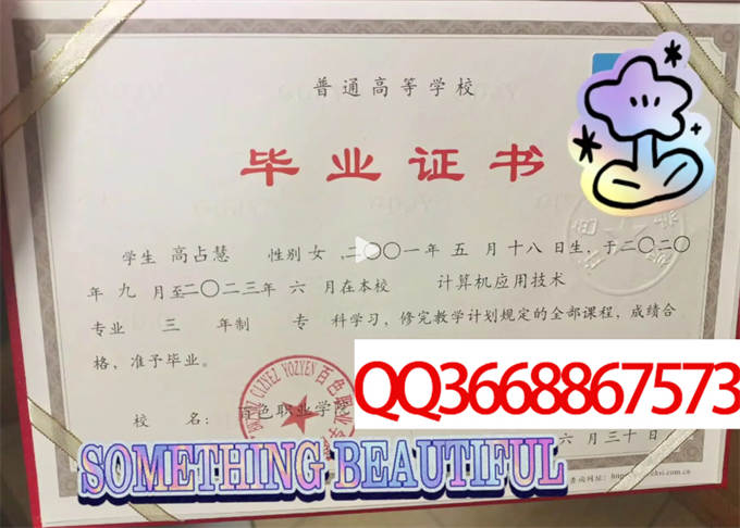 百色职业学院2023毕业证样本