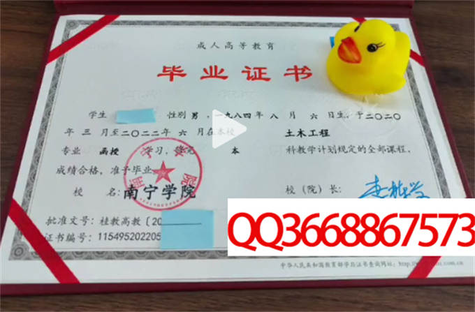 南宁学院2022毕业证样本