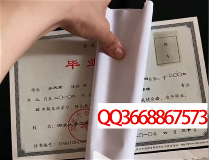 河北大学工商学院2010年毕业证样本