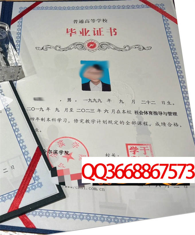 哈尔滨学院2023年毕业证样本