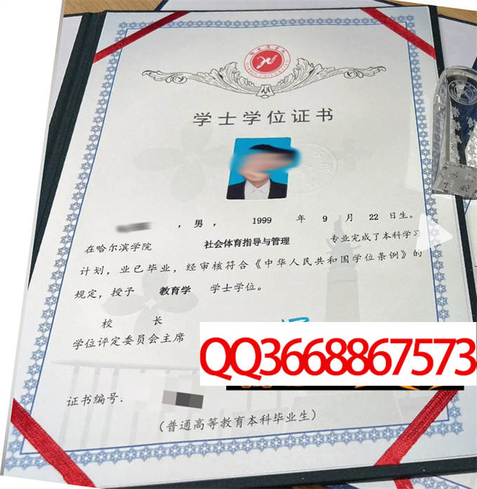 哈尔滨学院2023年学位证样本