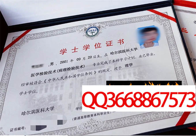 哈尔滨医科大学2023年学位证样本