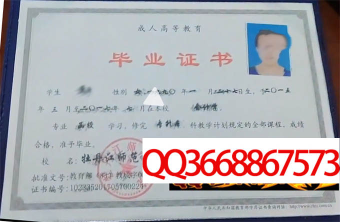 黑龙江幼儿师范高等专科学校2013年毕业证样本