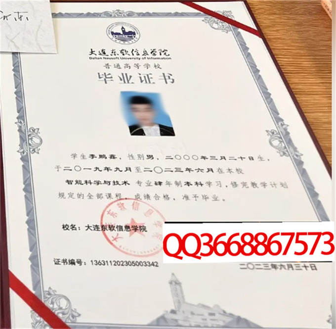 大连东软信息学院2023年毕业证样本