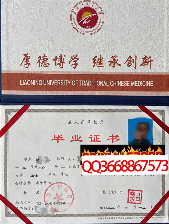 辽宁中医药大学2022年毕业证样本