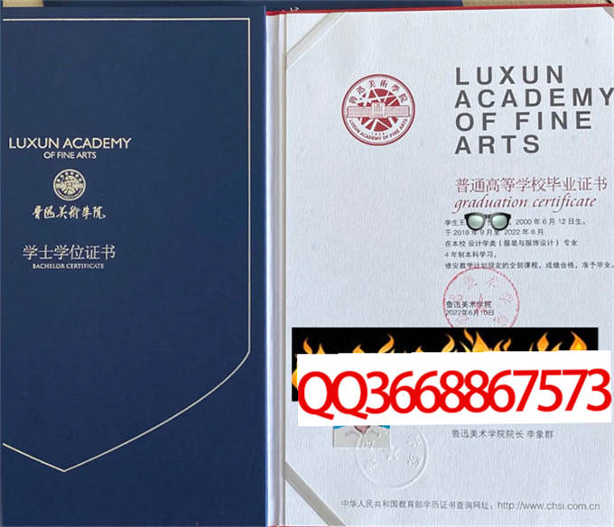 鲁迅美术学院2022年毕业证样本