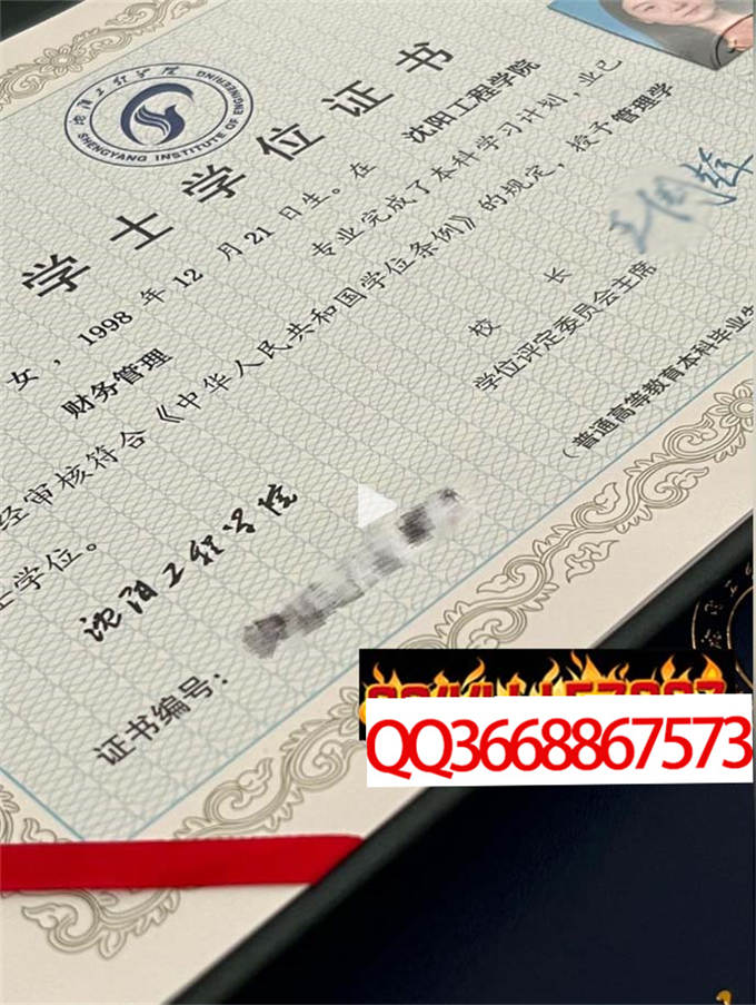 沈阳工程学院2023年学位证样本