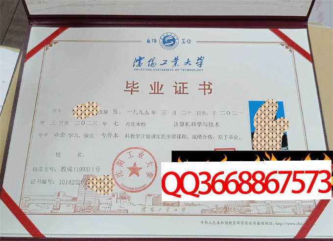 沈阳工业大学2023年毕业证样本