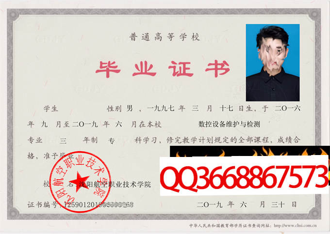 沈阳航空职业技术学院2019年毕业证样本