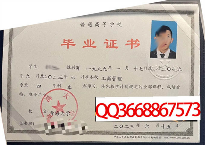青海大学2023年毕业证样本