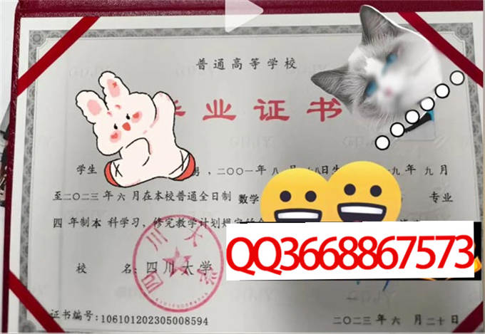 四川大学2023年毕业证样本