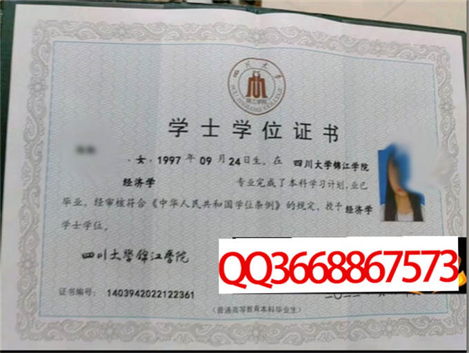 四川大学锦江学院年学位证样本
