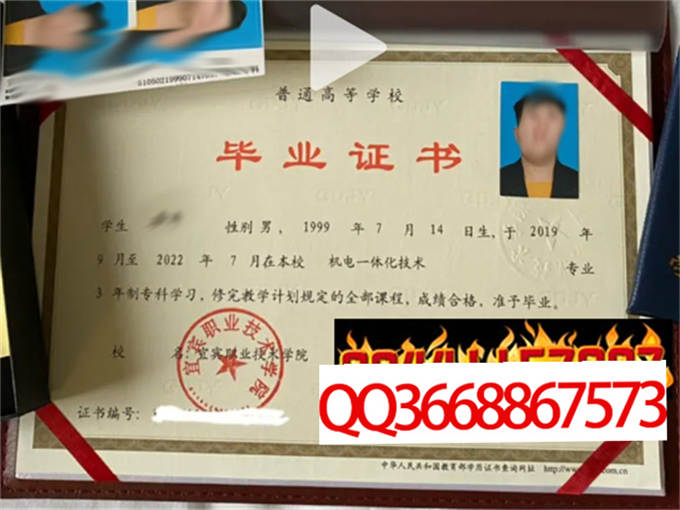 宜宾职业技术学院2022年毕业证样本