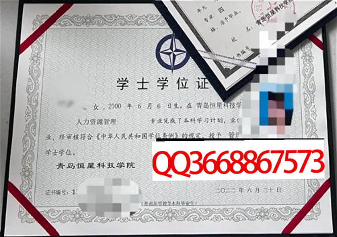 青岛恒星科技学院2022年学位证样本