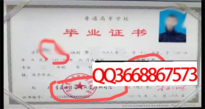 青岛酒店管理职业技术学院2019年毕业证样本