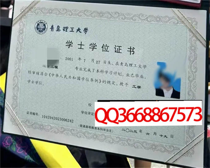 青岛理工大学2023年学位证样本