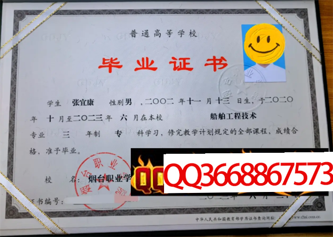 烟台职业学院2023年毕业证样本