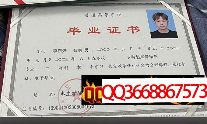 枣庄学院2023年毕业证样本