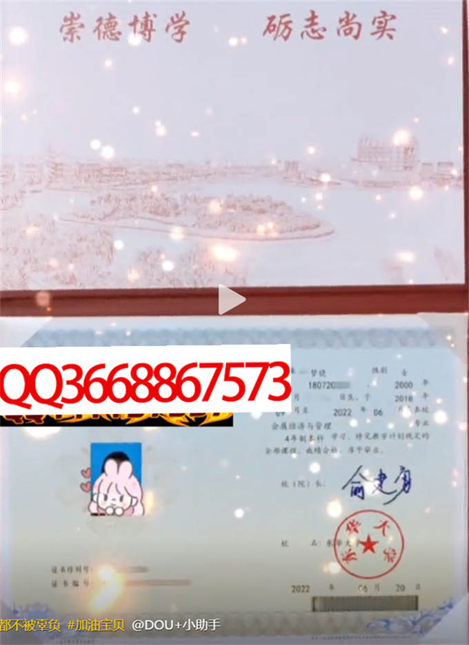 东华大学2023年毕业证样本