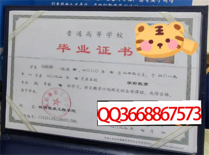 陕西服装工程学院2022年毕业证样本