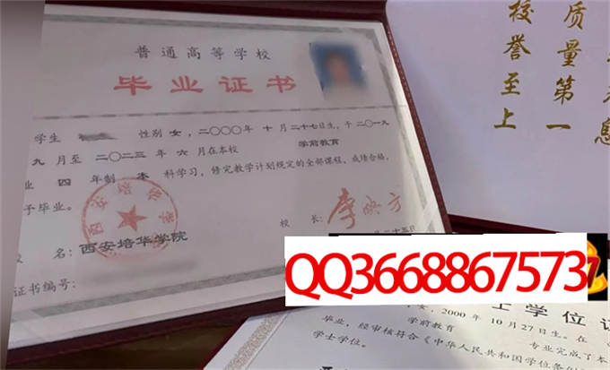 西安培华学院2022年毕业证样本