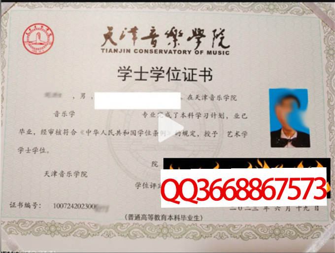 天津音乐学院2023年学位证样本