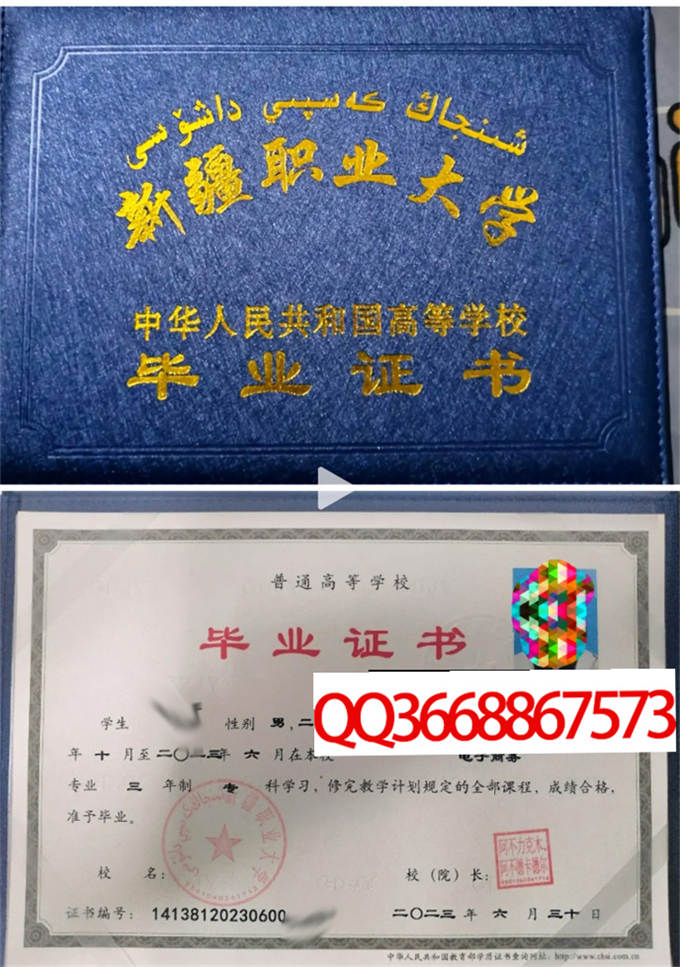 新疆职业大学2023年毕业证样本