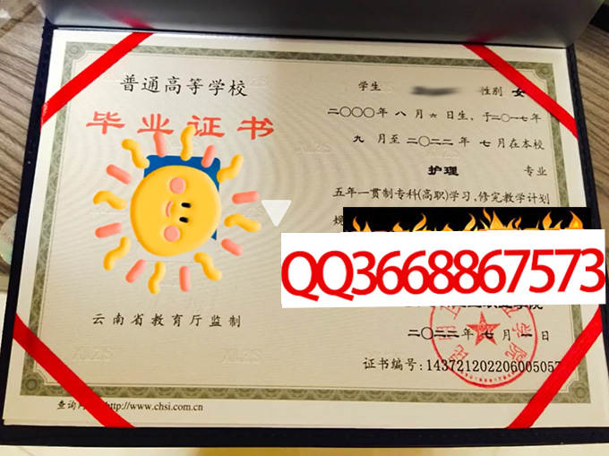 昆明卫生职业学院2022年毕业证样本