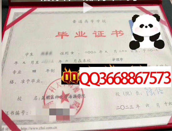 昆明医科大学海源学院2023年毕业证样本