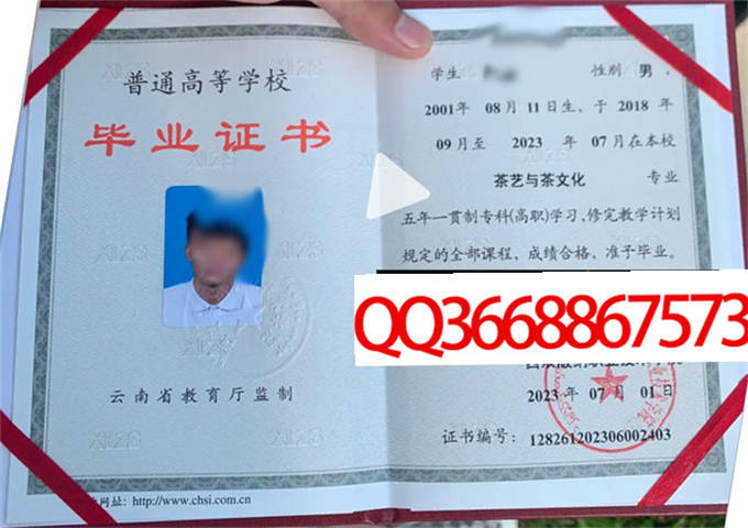 西双版纳职业技术学院2023年毕业证样本