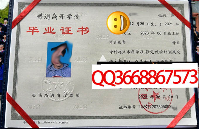 云南民族大学2023年毕业证样本